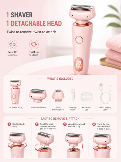 LumiShave™ 2-in-1 Electric Body Shaver
