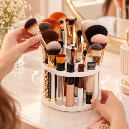 Rotating Makeup Brush Organizer