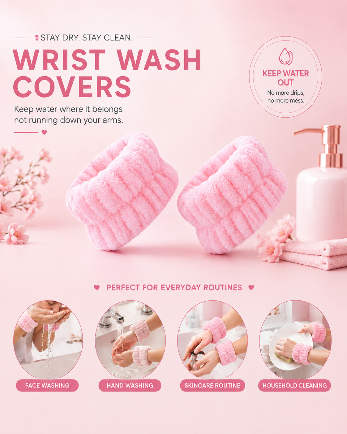 AquaEase – Face Wash Wristbands (2 Pack)